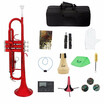 Professional Brass Trumpet Bb B Flat with Mouthpiece Carry Bag Tuner Mute Trumpet Stand Gloves Cleaning Tools
