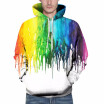 Mens Fashion Casual Warm Hooded Long Sleeve Digital Printed Pullover Sweatshirt