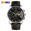 SKMEI Sport On the Open Air Quartz Hours Guys Top Luxury Brand Chronograph Leather Waterproof Wrist Watch Relogio Male 9106