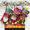 3pcsset Non-Woven Christmas Hanging Stockings Santa Snowman Reindeer Gift Candy Bags Christmas Decorations Ornaments