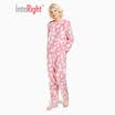 INTERIGHT pajamas womens autumn&winter flannel warm pajamas home service suit cute bear pattern red bear L