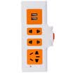 Jishun jishun JSW-Q6U converter a turn four with USB plug socket orange
