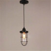 Baycheer HL422462 Industrial Style 1 Light Cage LED Pendant Lighting in Black Finish