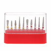 Diamond Burs 10 Pcs Dental High Speed Burs Set Diamond Drill Bits Teeth Polishing Tooth Preparation Bur Dental Equipment Oral W0A