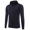 Mens 3D Hollow Tops Long-sleeved High Collar Jackets Drawstring Slim Simple Pullover Sweatshirts
