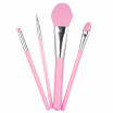 4Pcs Silicone Makeup Brush Kit Facial Mask Brush Foundation Eyeshadow Eyebrow Brush Cosmetic Tool Optional Color