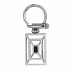 Square Plate Return Lines Llavero De Acero Inoxidable Ahuecado Para Hombre