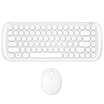 Mofii candy wireless keyboard&mouse set round chocolate button mouse&keyboard set office home notebook desktop computer white