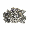 New Vintage Silver Plated 3D Sculpt Western Rose Flower Belt Buckle Gurtelschnalle Boucle de ceinture