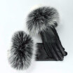 2018 new womens leather gloves female fox fur mouth plus velvet sheepskin warm touch screen gloves discount winter warm