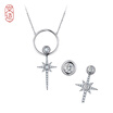 Beijing made Polaris Polaris set earrings necklace pendant eight-pointed star asymmetric jewelry to send gifts