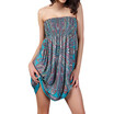 Women Summer Sleeveless Strapless Beach Sundress Casual Mini Cover up Dress
