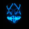 Halloween LED Light Mask Scary Smiling face Rave Purge Festival Cosplay Party