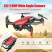 Dongmingtuo X12 720P Wide Angle Camera WiFi FPV Drone Altitude Hold RC Quadcopter w Three Batteries