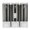 CHUANGDIAN Manual Soap Dispensers Wall-mounted Three Chamber Shampoo Box Shampoo Shower Gel Liquid Soap Dispensers