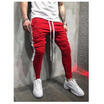 MEN HIPSTER Jogger Gym Workout TRACK SIDE COLOR STRIPE TRACK ANKLE ZIP PANTS