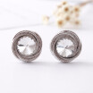 Factory retail shop selling wedding ear clip clip earrings modern women jewelry colored glass