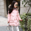 2018 Thick Warm Fur Hooded Girls Winter Coat Zipper Solid Slim Child Winter Jacket For Girls Baby Kids Cotton Parka Down