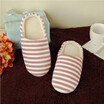 Minimalist stripes soft soles cotton indoor houseshoes