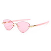 SHAUNA Pen Sharp Legs Women Rimless Cat Eye Sunglasses Venetian Pearl Nose Pads Fashion Men Clear Red Lens Shades UV400