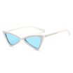 SHAUNA Laser Engraving Classic Women Triangle Sunglasses Fashion Men Clear Red Lens Glasses UV400