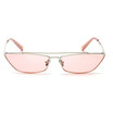 SHAUNA Candy Colors Fashion Women Small Cat Eye Sunglasses Double Bridges Retro Men Red Lens Glasses UV400