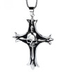 Originality Fashion Titanium steel Cross Skull Mens Necklace - 24 inch