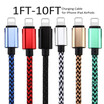 10FT Lightning Braided Fast Charging Data Cable for iPhone 5 6 7 8 X Xs Max iPad