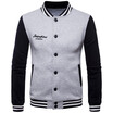 AOWOFS new foreign trade couple fleece collar collar sweater contrast color baseball uniform large size spot Y989