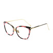 SHAUNA Metallic Legs Ultralight Women Cat Eye Eyeglasses Fashion Lady Clear Lens Glasses Frame UV400