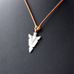 Arrow pendant adjustable black leather rope necklace imitation leather rope spear accessories
