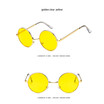 2018 nets red box round frame gradual change mens fashion sea sunglasses retro fashion sunglasses