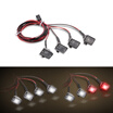4pcs RC Car Multi-Function Square LED Light with Lampshade for 110 RC Crawler Car HSP REDCAT Axial SCX10 Traxxas TRX-4