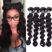 7A Loose Wave Human Hair Mongolian Virgin Hair 4 Bundles Loose Wave Hair Beautiful Bundle Deals Tangle Free Cheap Price