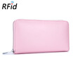 Leather organ card long wallet passport bag rfid multi-card multi-function male&female large capacity business card package