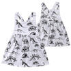 Dinosaur Newborn Kids Baby Girls Cotton Sleeveless Dress Sundress Summer Clothes
