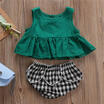 2pcs Kleinkinder Neugeborenes Baby Mädchen T-Shirt Oberteile Hose Outfits Satz
