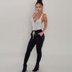 Womens Ladies High Waist Full Length Leggings Pencil Stretch Trousers Pants New
