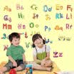 Lettres Alphabet Stickers Grand Graphique Chambre Denfants Mur Crèche
