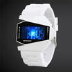US Stealth Aircraft B2 Digital Led White Silicone Stopwatch Alarm Watch Gift Box
