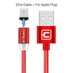 Cafele New LED Magnetic USB Cable for iPhone Micro USB Cable USB C Magnet Charger Nylon Cabo for Samsung Xiaomi Huawei