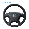 LUNDA Cubierta De Volante De Automóvil De Cuero Negro Para Honda Accord Odyssey 2004-2005 Cosida A Mano Cubierta De Volante