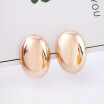 Womens new fashion with a pair of clip-on earrings rose gold elliptical ear clip club party earring jewelry