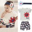 US 3Pcs Newborn Infant Baby Girls Floral Summer T-shirtHeadbandPants Outfits