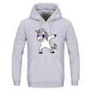 Unicorn Mens Womens Gray Hoodie Round Neck Sweater Jacket Warm Coat Size S-XXL