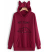 Womens Cat Ear Hoodie Sweatshirt Hooded Pullover Tops Blouse Coat Lovely 2019NEW