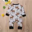 Newborn Baby Boys Girls Xmas Deer Long Sleeve Romper Bodysuit Jumpsuit Outfits