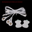 Electrode Lead Wires Connecting Cables with 4 Buttons for Digital TENS Therapy Machine Massager 35mm Plug