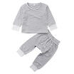 2pcs Newborn Baby Boy Girl Striped Tops T ShirtLong Pants Outfits Clothes Set