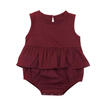 Toddler Infant Kid Baby Girl Red Cotton Romper Jumpsuit Bodysuit Outfits Clothes
